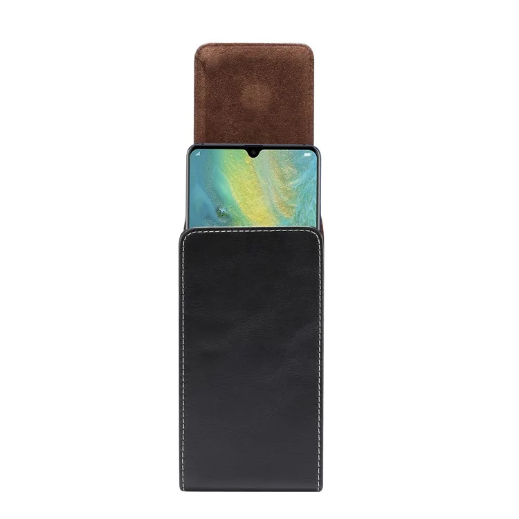 6.4-6.9 inch Universal Wear-resistant Leather Belt Clip Phone Pouch Case for iPhone Samsung Huawei Etc.