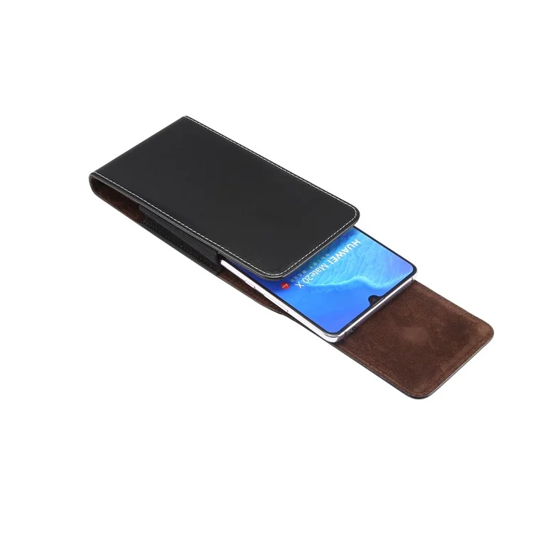 6.4-6.9 inch Universal Wear-resistant Leather Belt Clip Phone Pouch Case for iPhone Samsung Huawei Etc.