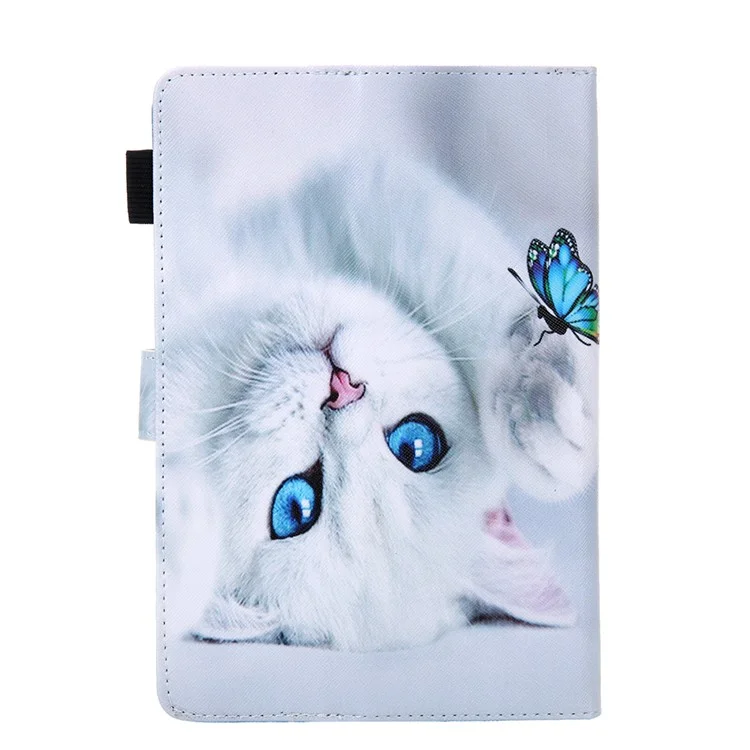 Capa de Tablet de Couro PU + TPU de 10 polegadas para Impressão de Padrões Universais para iPad 9.7 polegadas (2018) etc. - Gato