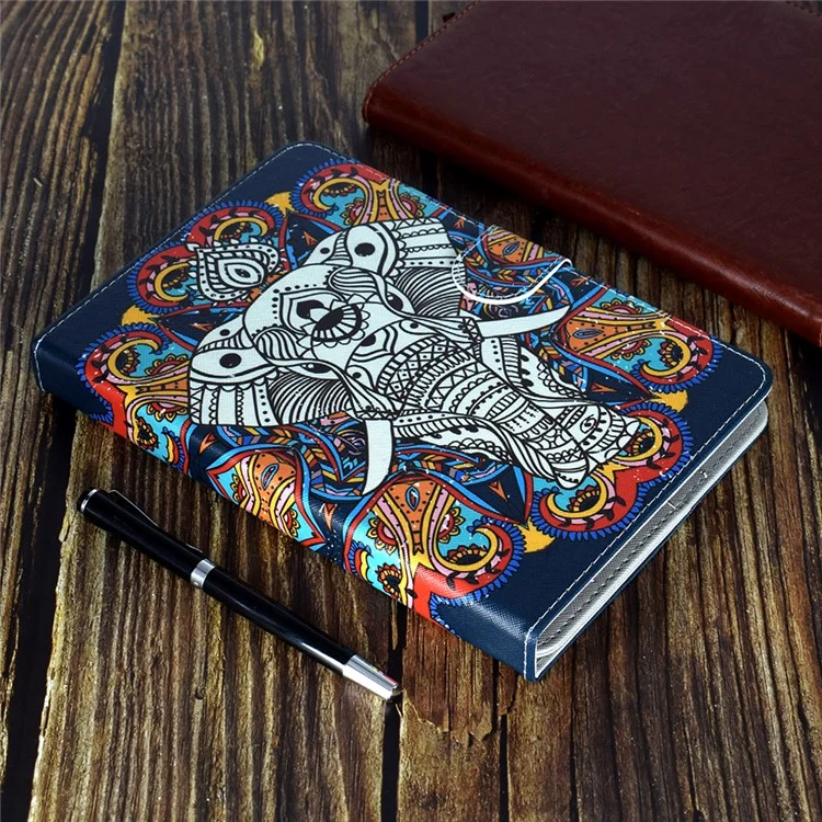 Universal Pattern Printing Leather Tablet Case Wallet Cover for 7 inch Tablet - Elephant