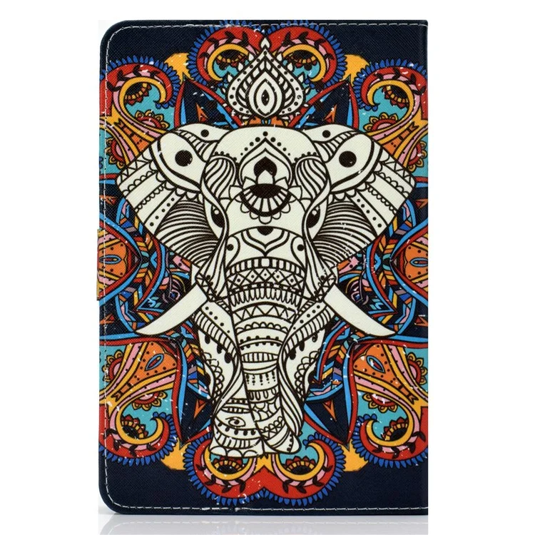 Universal Pattern Printing Leather Tablet Case Wallet Cover for 7 inch Tablet - Elephant