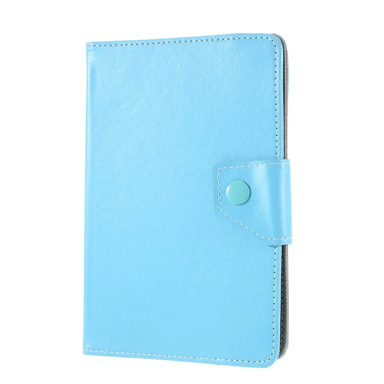 Crazy Horse Texture Leather Case Universal Tablet Cover for 10-inch Tablets - Rose - Baby Blue