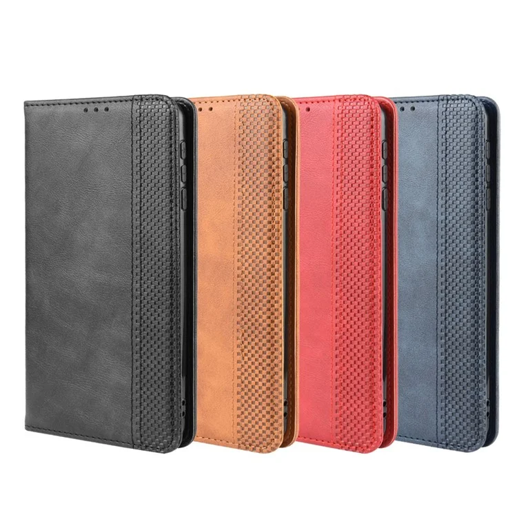 Case de Billetera de Cuero de Estilo Vintage Para Oukitel K9 - Negro