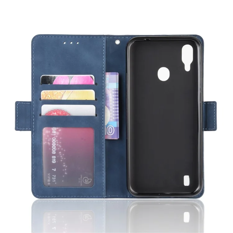 Wallet Stand Flip Leather Phone Cover for Blackview A60 - Blue