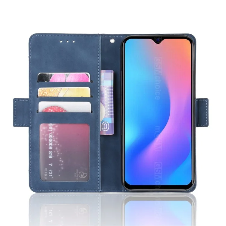 Wallet Stand Flip Leather Phone Cover for Blackview A60 - Blue