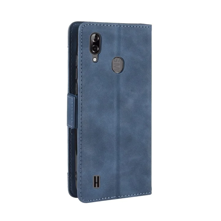 Wallet Stand Flip Leather Phone Cover for Blackview A60 - Blue