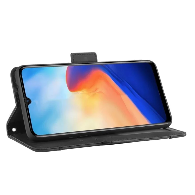 PU Leder Brieftaschenstand Hülle Für Blackview A80 - Schwarz