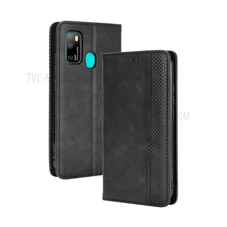 Vintage Style Portefeuille Couverture De Téléphone En Cuir Pour Ulefone Note 9P - Noir