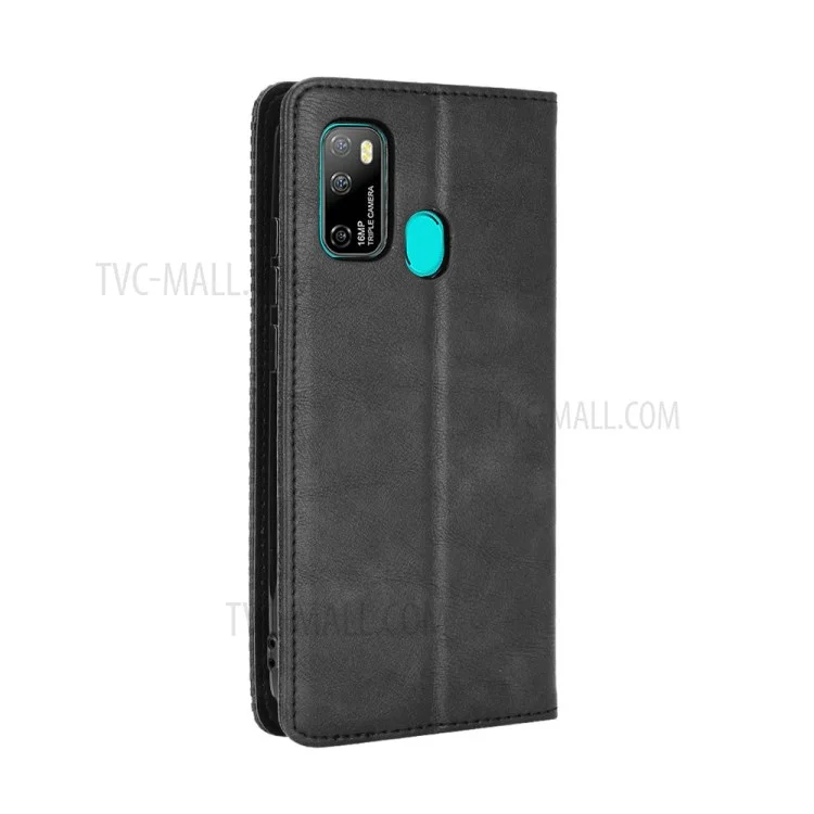 Vintage Style Portefeuille Couverture De Téléphone En Cuir Pour Ulefone Note 9P - Noir
