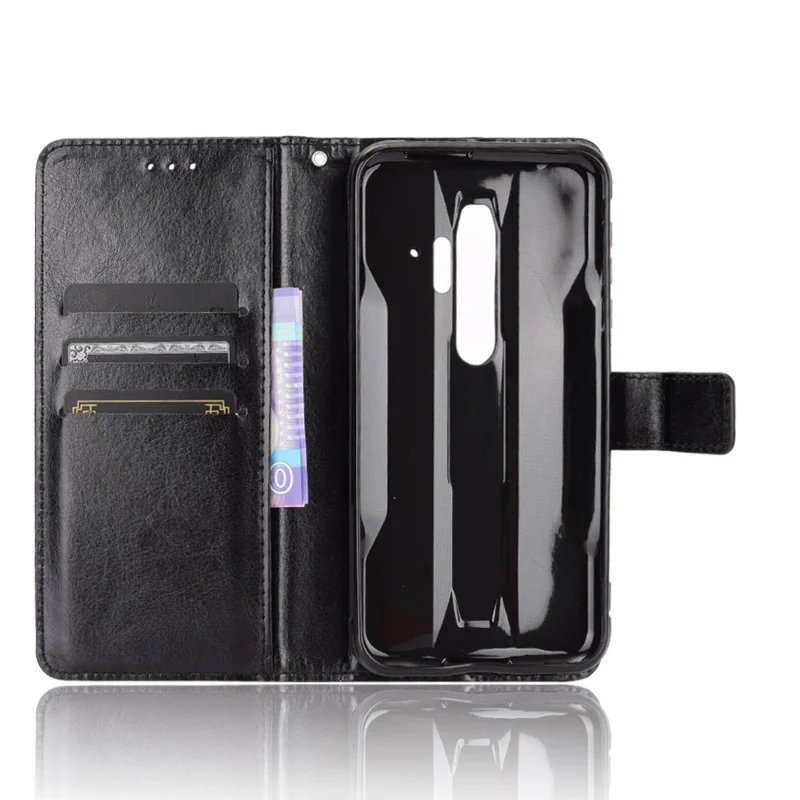 Crazy Horse Texture Wallet Stand Leather Phone Case for Blackview BV6300 Pro - Black