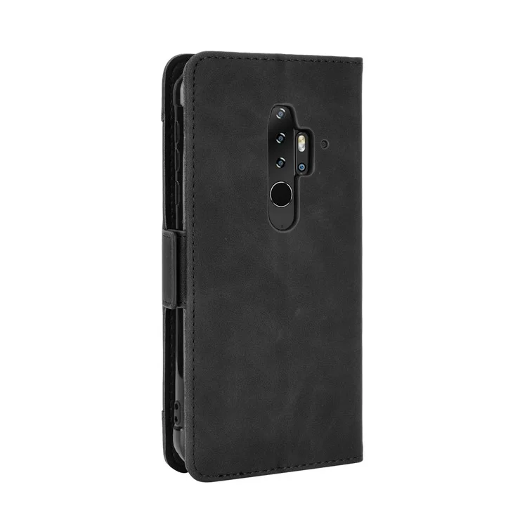 Wallet Stand Flip Leather Phone Shell for Blackview BV6300 Pro - Black