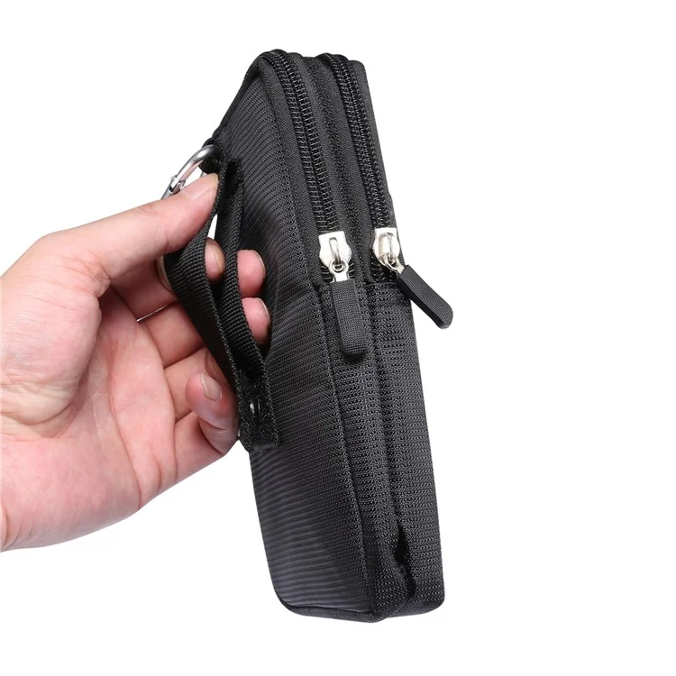 Étui de téléphone universel de 6,7/6,9 pouces pour la vie sportive et de loisirs avec sac banane pour iPhone Samsung Huawei, etc. - Noir