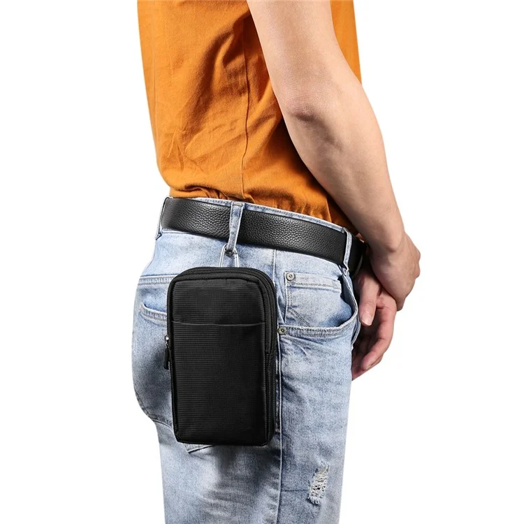 Étui de téléphone universel de 6,7/6,9 pouces pour la vie sportive et de loisirs avec sac banane pour iPhone Samsung Huawei, etc. - Noir