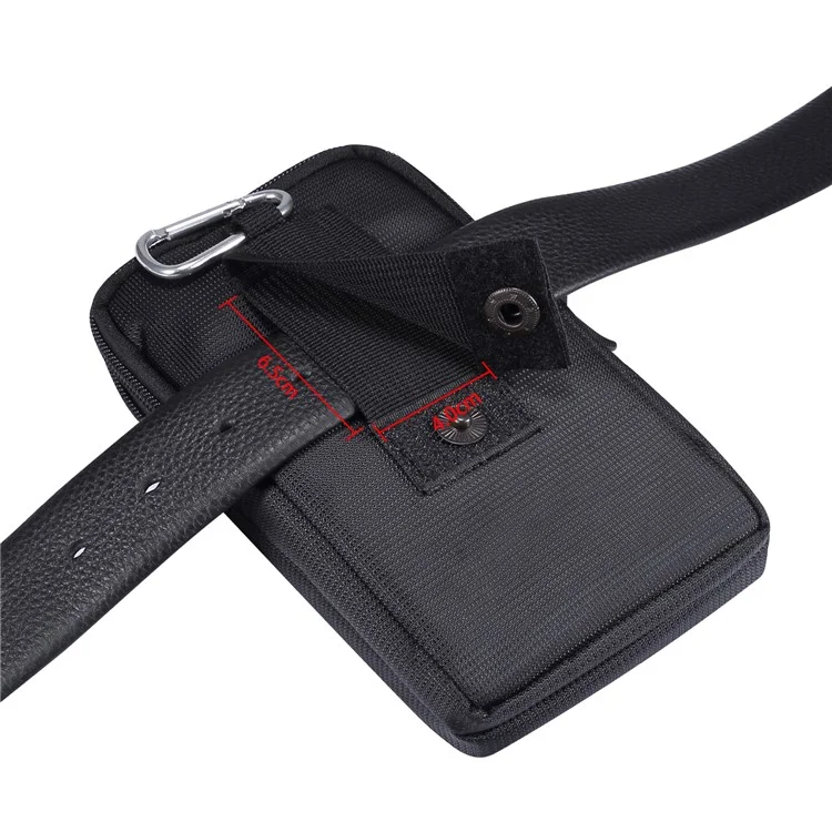 Étui de téléphone universel de 6,7/6,9 pouces pour la vie sportive et de loisirs avec sac banane pour iPhone Samsung Huawei, etc. - Noir