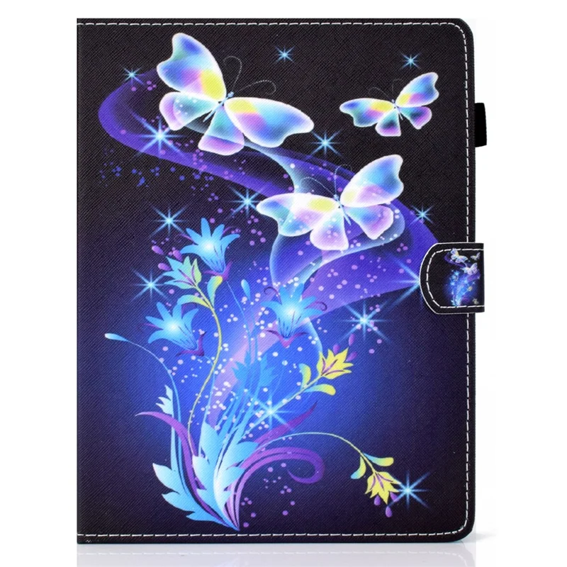 Full Protection Pattern Printing Universal Leather Tablet Case for 8-inch Tablets - Butterflies and Flowers