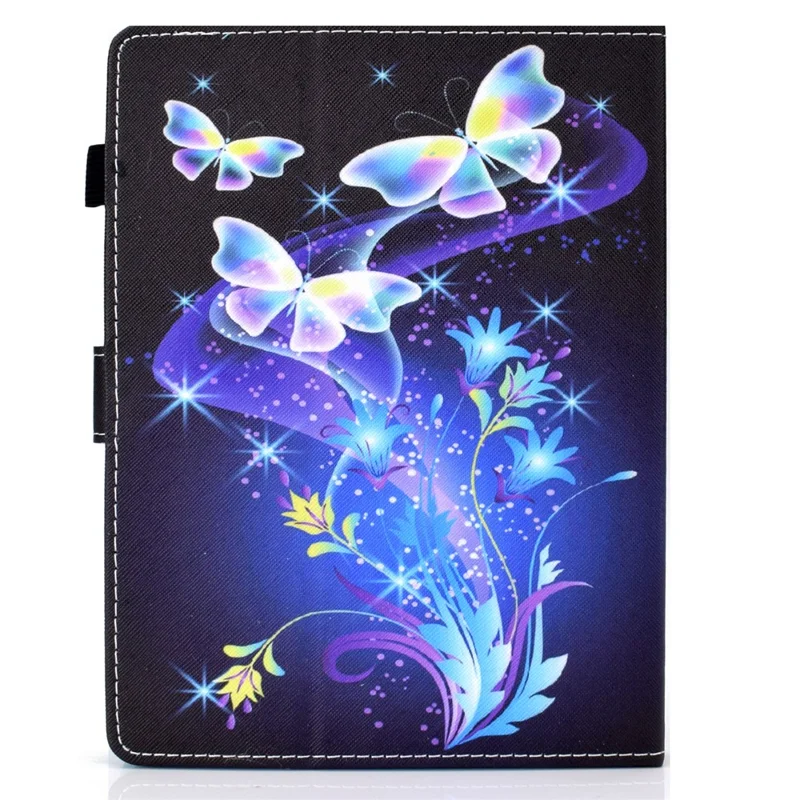 Full Protection Pattern Printing Universal Leather Tablet Case for 8-inch Tablets - Butterflies and Flowers