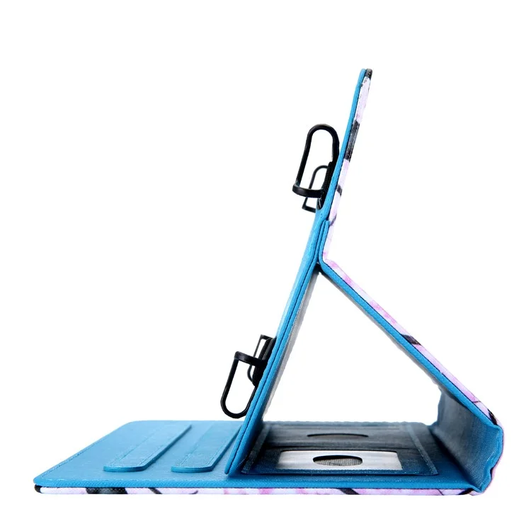 Pattern Printing Universal Shock-proof Leather Tablet Case for 7-inch Tablets - Blue Butterfly