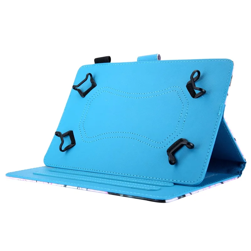 Shock-Proof Pattern Printing Universal Leather Tablet Case for 10-inch Tablets - Pink/Green Gradient