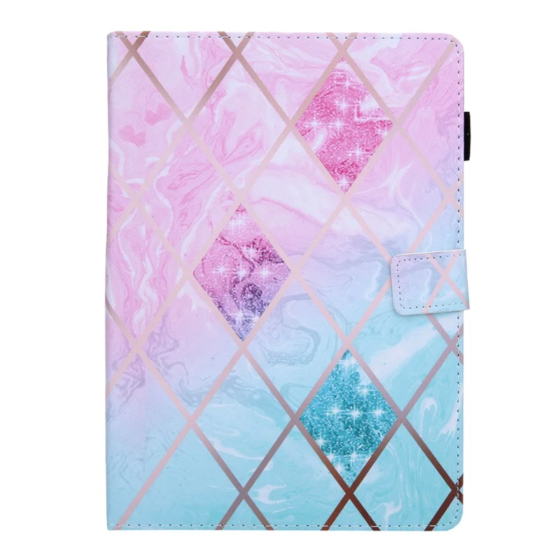 Shock-Proof Pattern Printing Universal Leather Tablet Case for 10-inch Tablets - Pink/Green Gradient