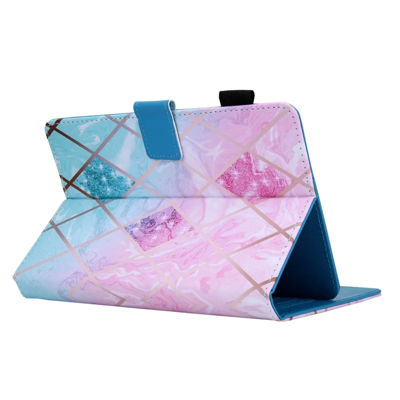 Shock-Proof Pattern Printing Universal Leather Tablet Case for 10-inch Tablets - Pink/Green Gradient