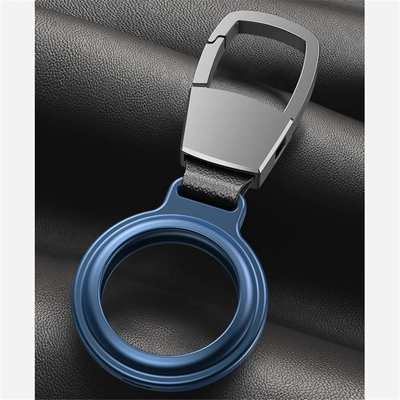 [TVC LIVE 531 Recommended] Magnetic Adsorption Aluminum Alloy Frame Protective Case with Keyring for Apple AirTags 2021 Location Trackers - Red