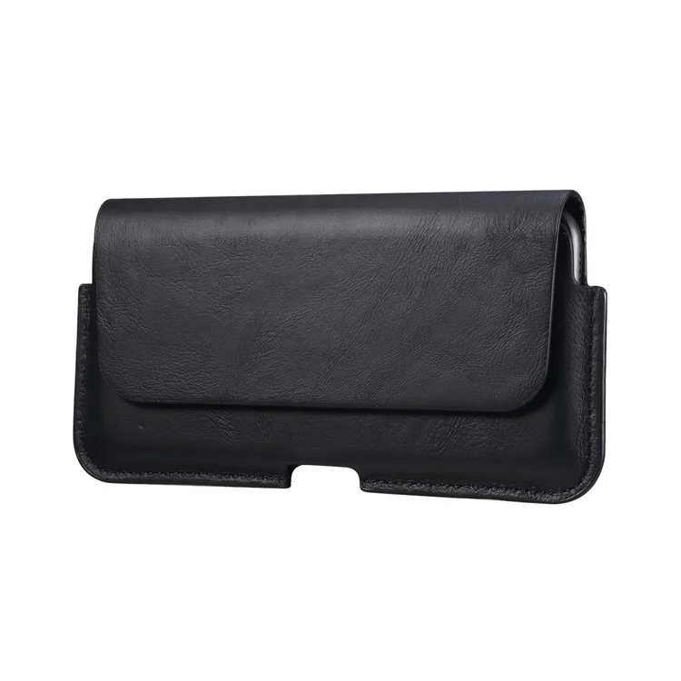 Funda de cuero para cinturón de teléfono, bolsa de cintura, funda vertical para teléfono, funda con clip para cinturón para iPhone 11 Pro Max de 5.5-6.5 pulgadas - Negro