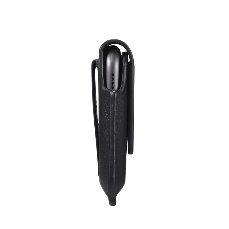 Funda de cuero para cinturón de teléfono, bolsa de cintura, funda vertical para teléfono, funda con clip para cinturón para iPhone 11 Pro Max de 5.5-6.5 pulgadas - Negro