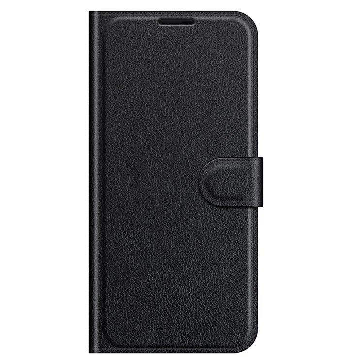 Funda de teléfono móvil de piel de litchi con diseño de cartera, funda plegable para TCL 20 Pro 5G - Negro