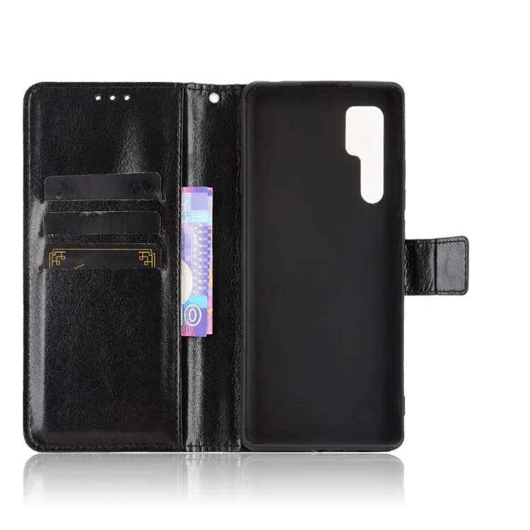 Capa de Couro com Suporte para Cartões para Telefone TCL 20 Pro 5G - Preta