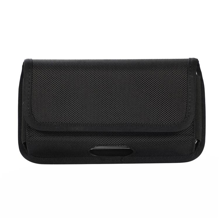 Nylon Card Bag (16.5*9*2cm) Holster Pouch Nylon Belt Case Horizontal Waist Wallet Pouch - Black