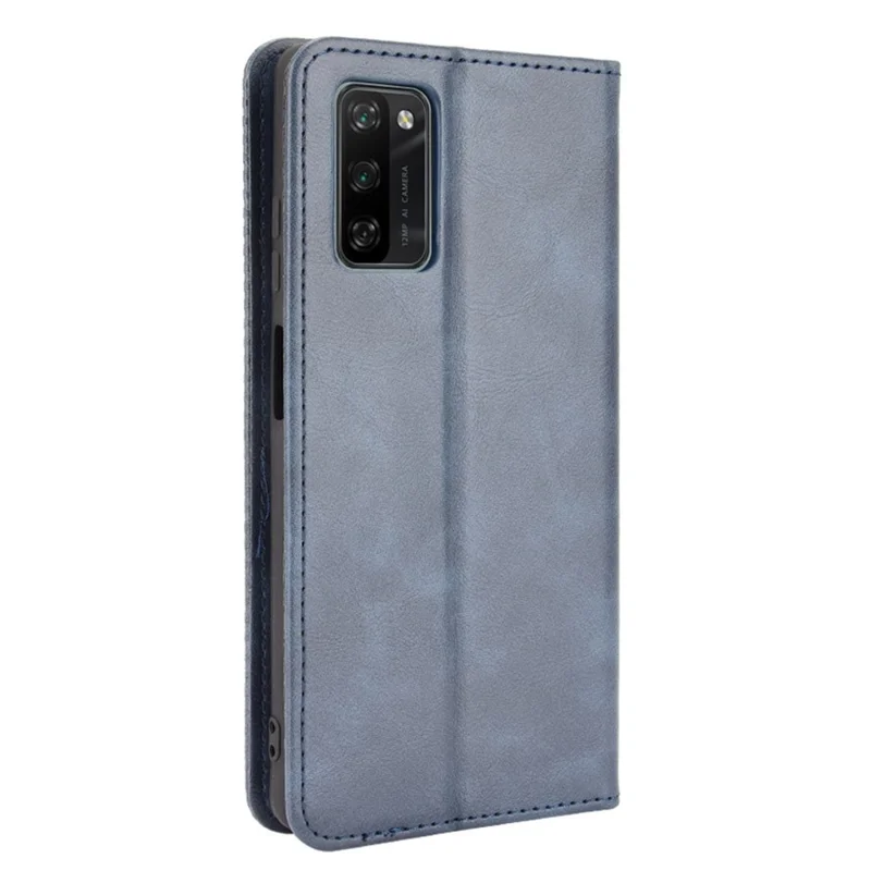Retro Style PU Leather Flip Magnetic Stand Flip Protective Cover for Blackview A100 - Blue