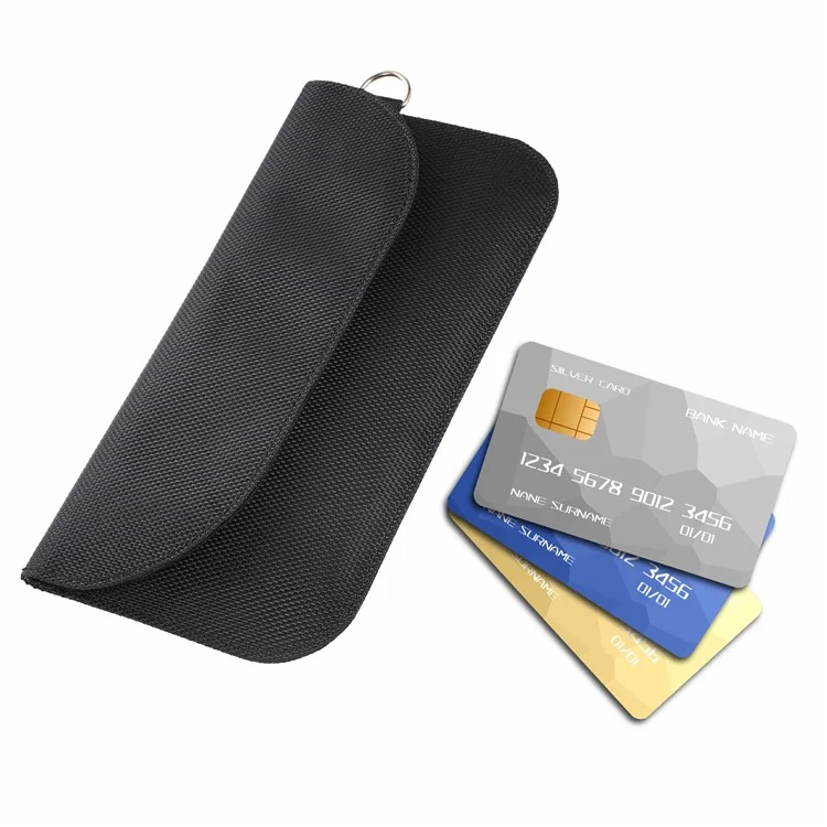 Bustina di Blocco Del Segnale RF Del Telefono Cellulare Sacca Antadiazione Borsa di Scudo 20 x 10 cm - Nero