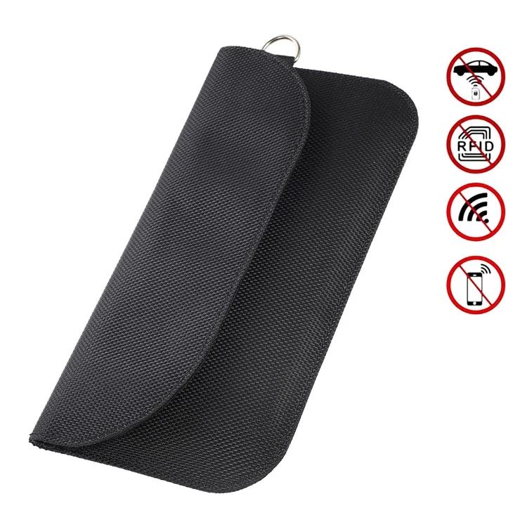 Mobiltelefon hf Signal Blocker Bag Beutel Anti-Radiation Shield Hülle 20 x 10 cm - Schwarz