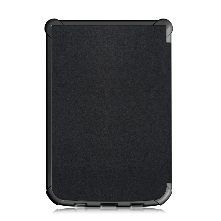Funda protectora de cuero de color sólido universal para tableta para PocketBook 617 / Basic Lux 3 / 616 / 627 / 632 / 632 Plus / 632 / 633 / 628 / 606 / Touch Lux 4 / Touch Lux 5 / Basic Lux 2 / Basic 4 / Touch HD 3 / Touch HD 3 Edición Limitada - Negro