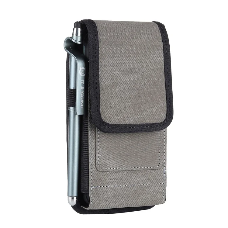 Hanging Waist Bag Universal Leather Phone Pouch with RFID Blocking Technology, Size: 17x9.2x2.2cm