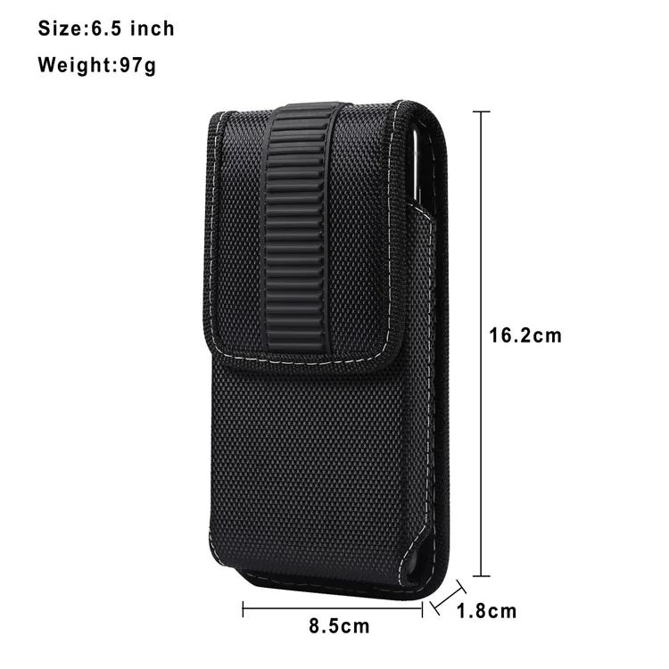 6.5inch Smart Phone Belt Loop Back Clip Elastic Sides Waist Bag for iPhone 11 Pro Max/XS Max/Samsung Galaxy S10+/S9+/S8+