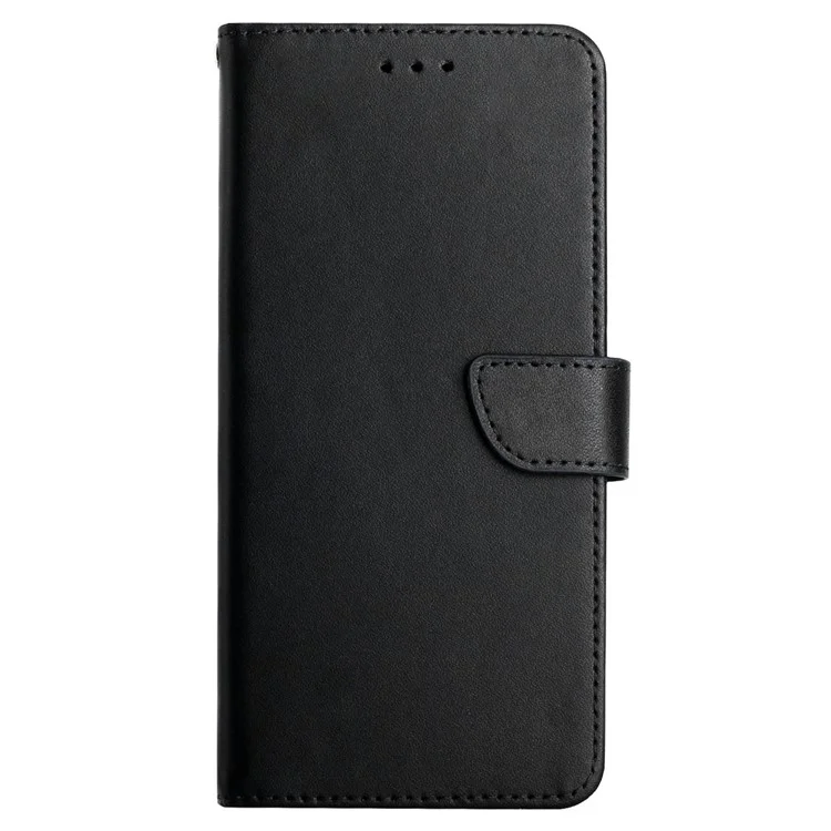 Nappa Textur Kratzfeste Echte Leder-brieftasche Schutzhülle Flip-abdeckung Für TCL 20 R 5G/20AX/Bremen 5G - Schwarz