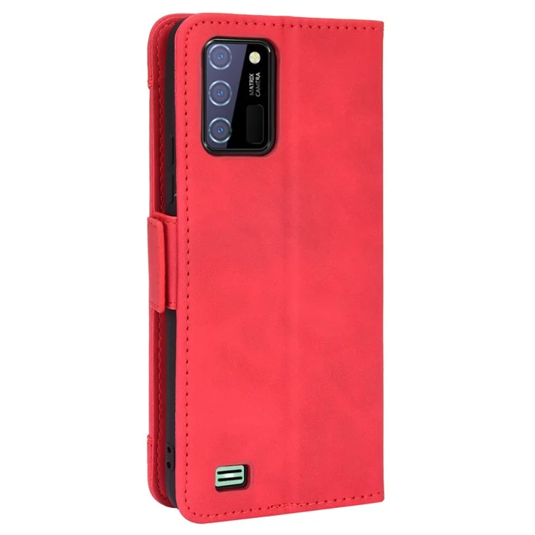 Magnetic Closure Multi-functional Case Multiple Card Slot Design Magnetic Closure PU Leather Phone Cover with Stand for Oukitel C25 - Red