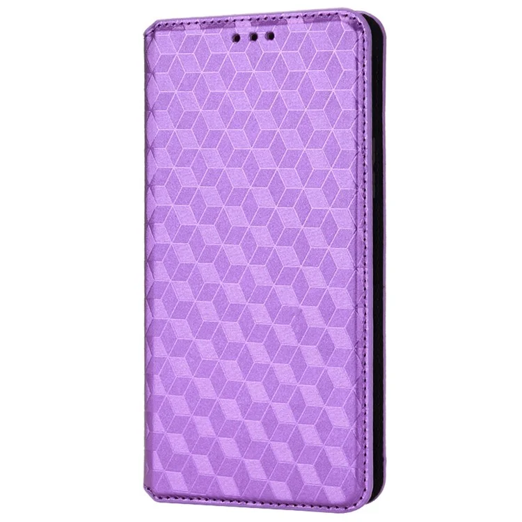Para Infinix Note 11 Pro/X697 Funda Protectora de Cartera de Teléfono con Soporte, Cubierta de Teléfono de Cuero PU + TPU con Patrón Estampado - Púrpura