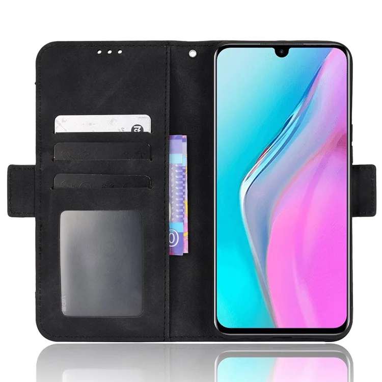 Para Infinix Nota 11 Ranuras Multiparas De Cuero PU De Cuero + TPU Doble Protección Soporte Estuche De Teléfono Shell Con Billetera - Negro