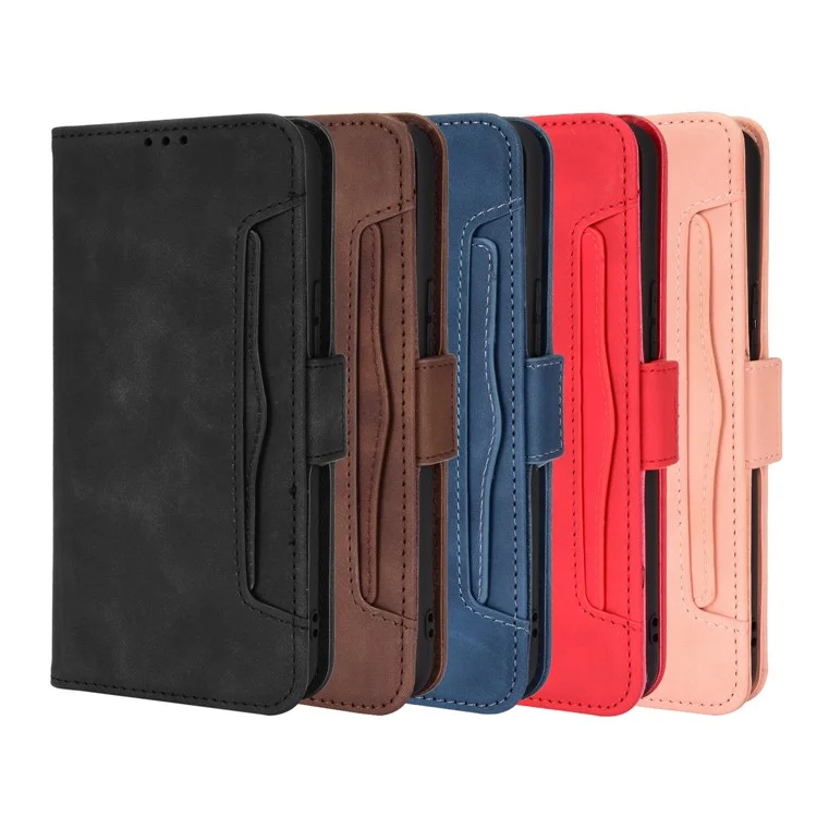 Para Infinix Nota 11 Ranuras Multiparas De Cuero PU De Cuero + TPU Doble Protección Soporte Estuche De Teléfono Shell Con Billetera - Negro