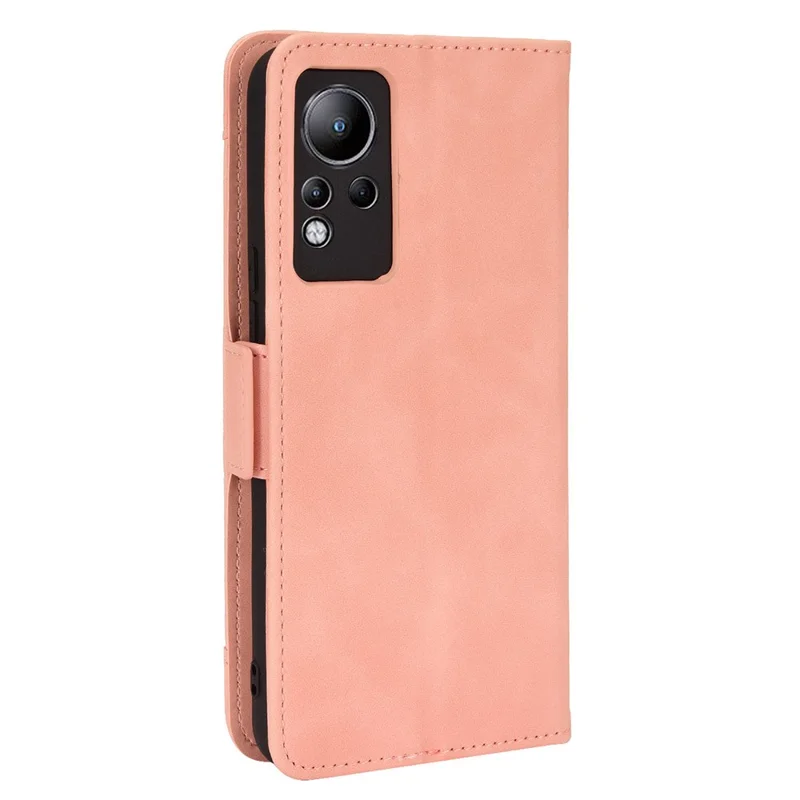 For Infinix Note 11 Multi-Card Slots PU Leather + TPU Double Protection Stand Phone Case Shell with Wallet - Pink