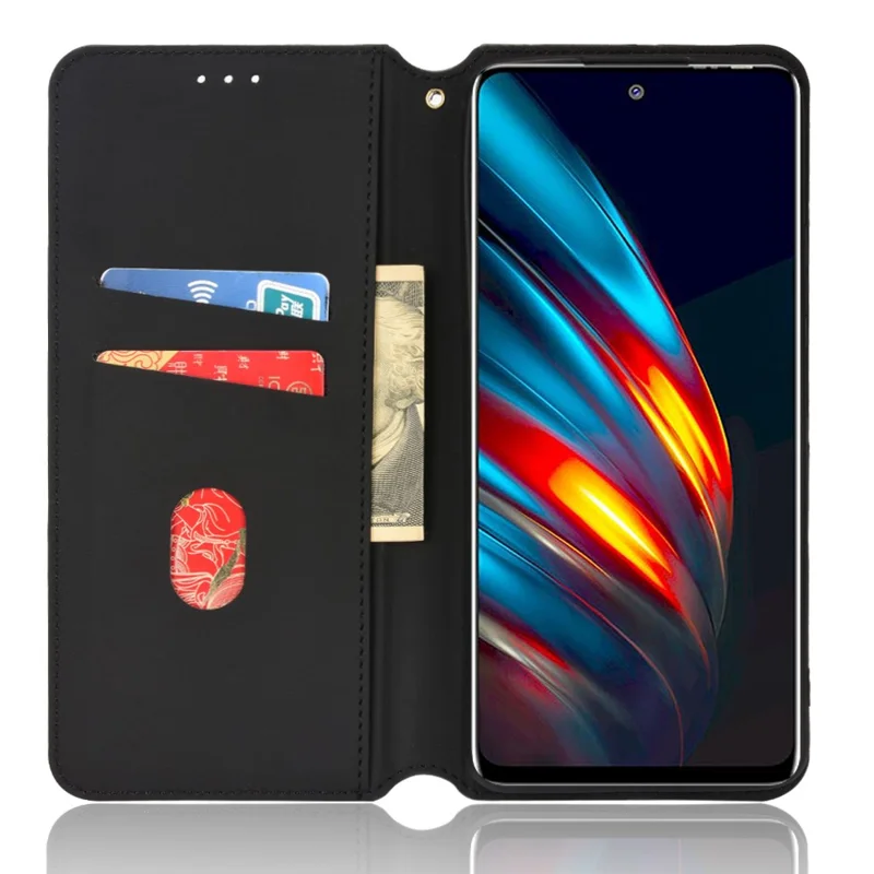 Voor TECNO Pova 2 LE7 Ruitmotief Ingeprent Stootvrij Leren Hoesje met Stand en Portemonnee - Blauw