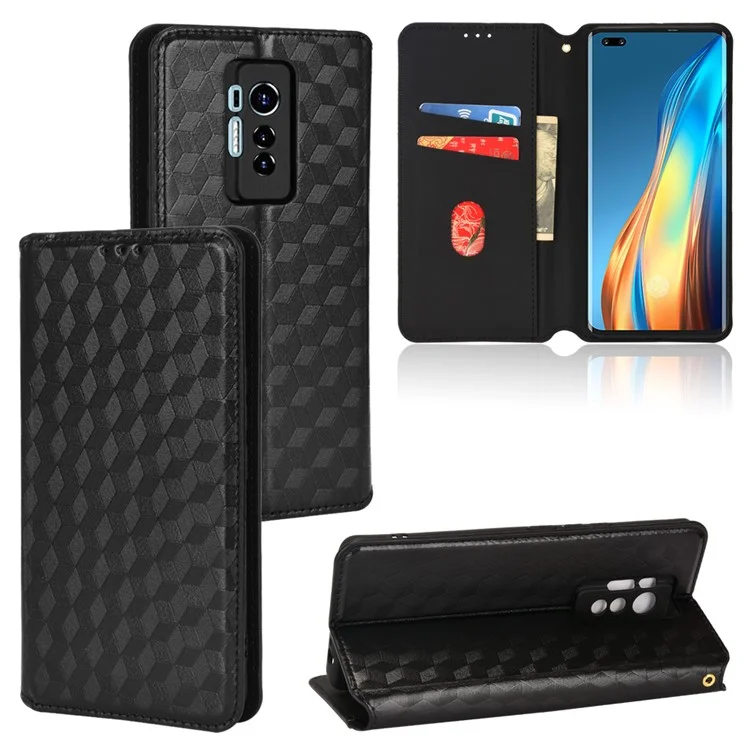Para TECNO Phantom X / AC8 Capa de Telefone Celular Carteira com Suporte Padrão Impresso Couro PU + Cobertura de Telefone TPU - Preto