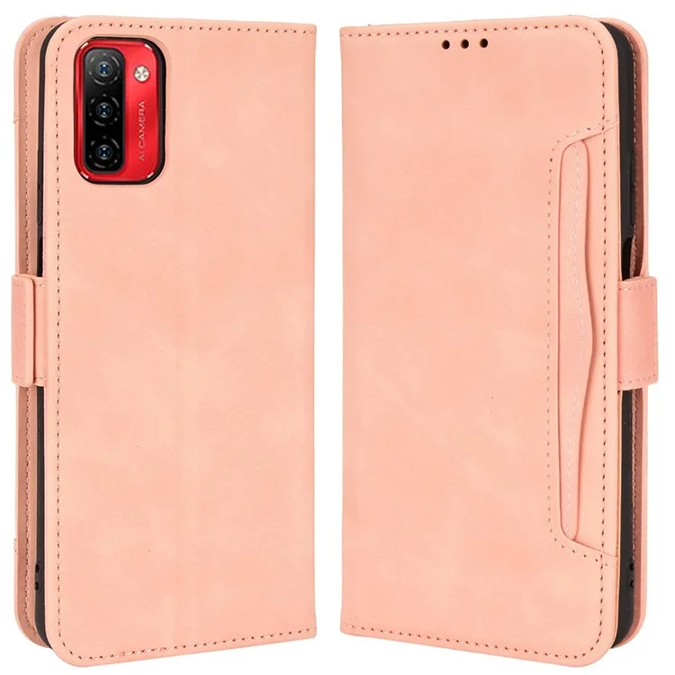 Portafoglio a Protezione Completa Coperchio Per Telefono in Pelle PU Per Ulefone Nota 12p, Custodia a Chiusura Magnetica Con Slot di Schede Multipli - Rosa