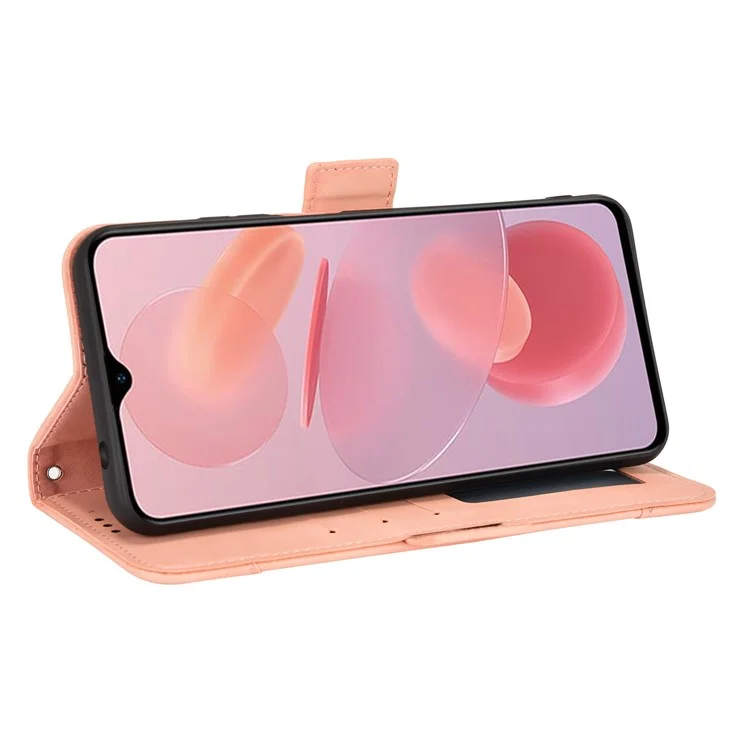 Portafoglio a Protezione Completa Coperchio Per Telefono in Pelle PU Per Ulefone Nota 12p, Custodia a Chiusura Magnetica Con Slot di Schede Multipli - Rosa