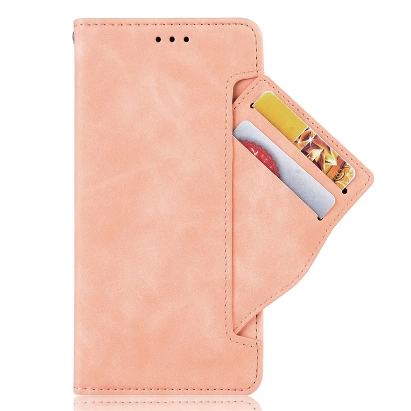 غطاء هاتف جلد PU بمحفظة وحامل لهاتف Ulefone Note 13P، غطاء هاتف بفتحات متعددة للبطاقات - وردي