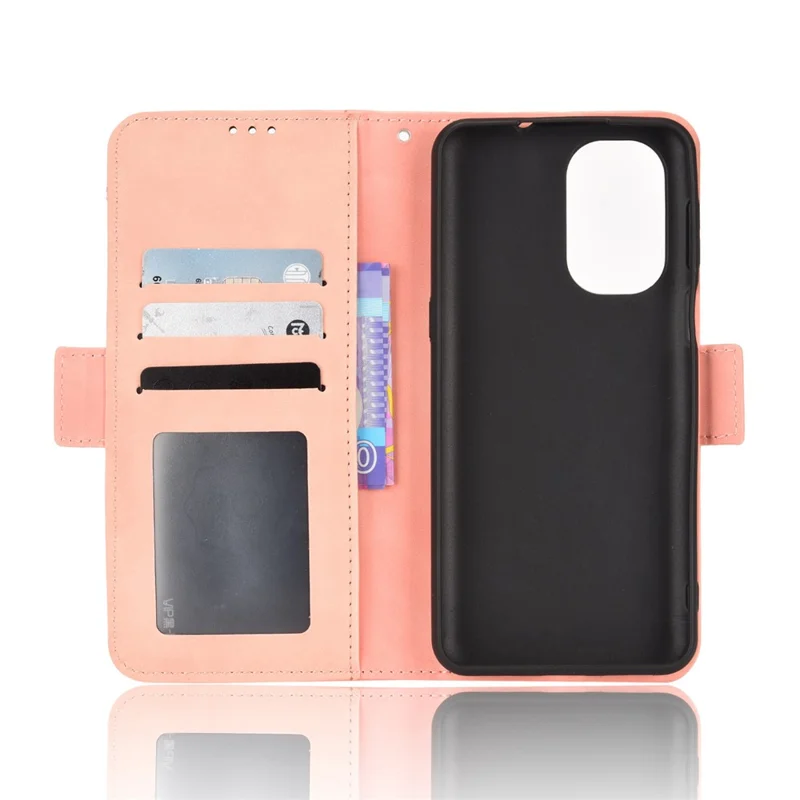 غطاء هاتف جلد PU بمحفظة وحامل لهاتف Ulefone Note 13P، غطاء هاتف بفتحات متعددة للبطاقات - وردي