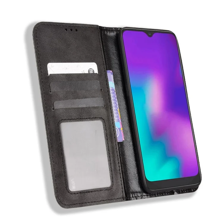 Per TCL L10 Pro PU Leather Telefon Case Mosaic Exprinted Magnetic Auto Closing Stand Cover Del Portafoglio - Nero