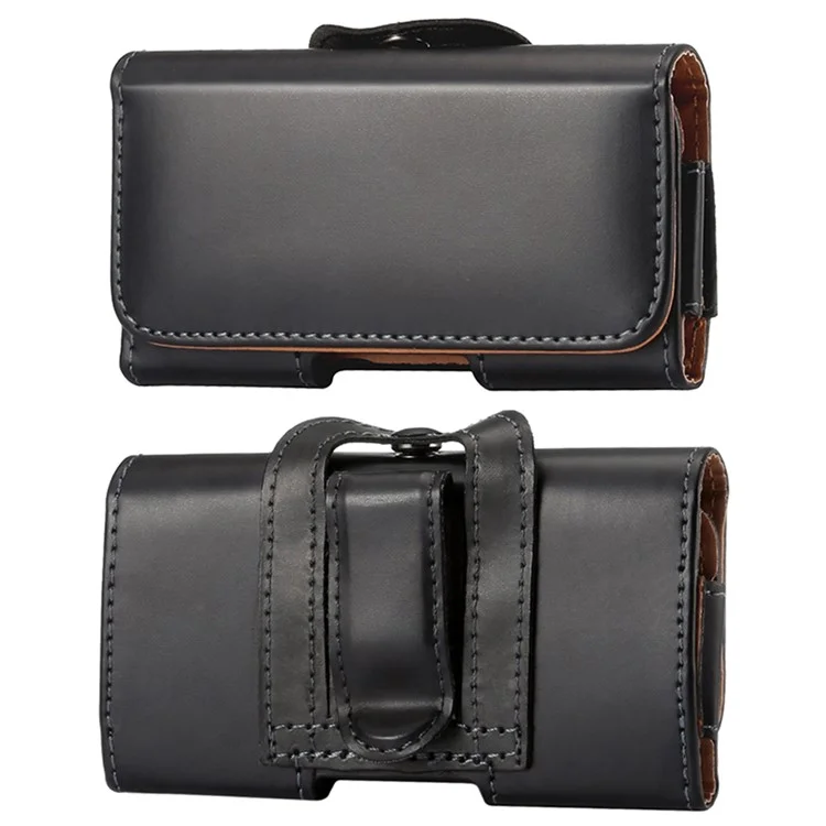 Glossy PU Leather Phone Pouch Belt Clip Case Belt Loop Waist Purse for Phone Size Between 6.7-6.9 Inches